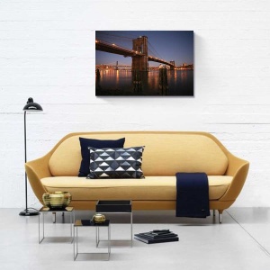 Tablou Canvas - Podul Brooklyn in amurg, 80 x 120 cm - Img 2