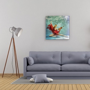 Tablou Canvas - Preludiu, Subacvatice, Muzica, Instrument, Suprafata, 60 x 60 cm - Img 2