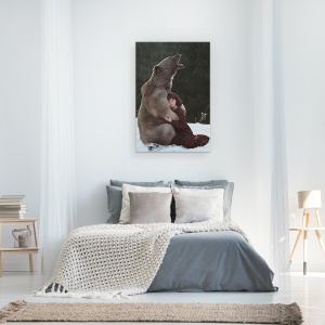 Tablou canvas - Prietenul Meu Cel Mare, Animal, Urs, Portret, Imbratisare, 60 x 90 cm - Img 3