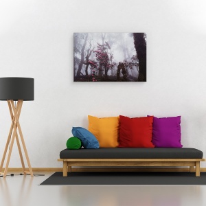 Tablou canvas - Prin Ceata, Padure, Peisaj, Floare Salbatica, 80 x 120 cm - Img 2