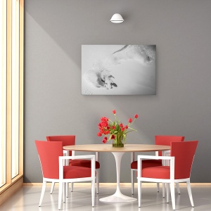 Tablou canvas - Pulbeaza, Schi, Munte, Franta, Hautes, Mormant, 60 x 90 cm - Img 4