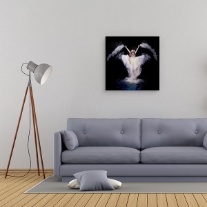 Tablou canvas - Pulbere In Graba, Actiune, Rochie, Moda, Praf, Faina, 60 x 60 cm - Img 2
