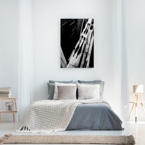 Tablou canvas - Queen Street, Umbra, Strada, Figura, Oameni, Alb-Negru, 60 x 90 cm - Img 3