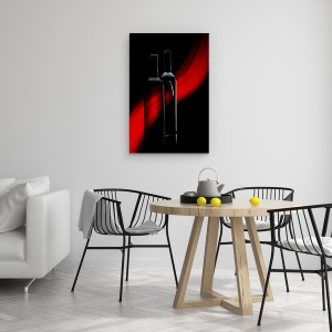 Tablou canvas - R. E. D., Rosu, Vin, Sticla, Intuneric, 40 x 60 cm - Img 4