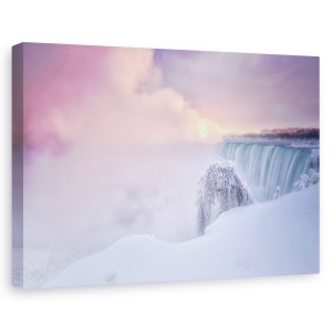Tablou canvas - Rasarit De Soare La Cascada Niagara, Culori Pastelate, 40 x 60 cm