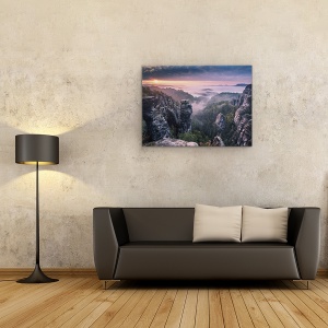 Tablou canvas - Rasarit De Soare Pe Stanci, Peisaj, 60 x 80 cm - Img 2