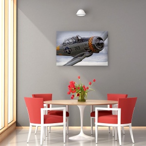 Tablou canvas - Rasturnare, Avion, Luptator, Aviatie, Pilot, Persoana, 60 x 90 cm - Img 4