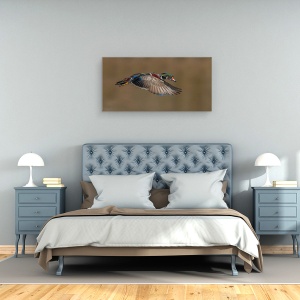 Tablou canvas - Ratoi In Zbor, Rata, Salbatic, Pasare, 50 x 100 cm - Img 3