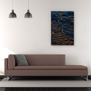 Tablou Canvas - Raul Este Motivul, Aerian, Rau, Vale, Coama, Munte, 80 x 120 cm - Img 2