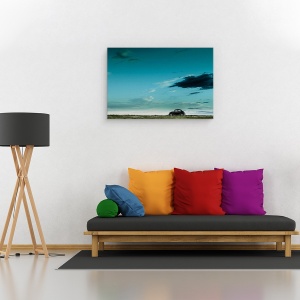Tablou canvas - Red VW Beetle, Volkswagen, Automobil, Masina Clasica, 60 x 90 cm - Img 2