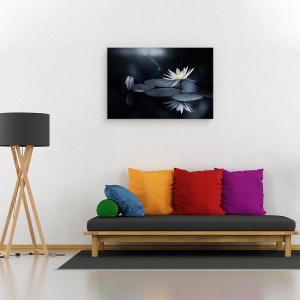 Tablou canvas - Reflectie, Zen, Spa, Flori, 40 x 60 cm - Img 2