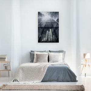 Tablou canvas - Reflectii Urbane, Oras, Arhitectura, Paris, Pasari, Cer, 60 x 90 cm - Img 3