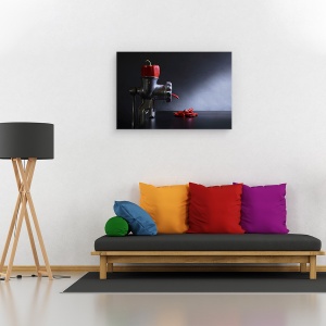 Tablou canvas - Rosu Si Fierbinte, Bucatarie, Chili, Legume, Rasnita, Macinare, 60 x 90 cm - Img 2