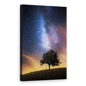 Tablou canvas - Scaunul Visatorului, Cer, Peisaj, Leagan, Vis, Copac, 40 x 60 cm