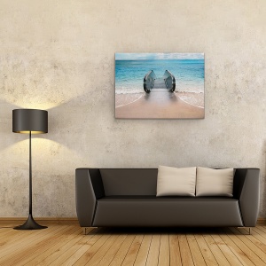 Tablou canvas - Scufundare, Ireal, Compozit, Plaja, Mare, Ocean, 60 x 80 cm - Img 2