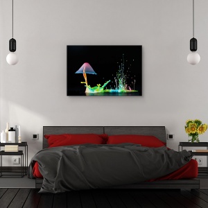 Tablou canvas - Simfonia culorilor, Natura moarta, Abstract, Colorat, Picaturi, 60 x 90 cm - Img 3