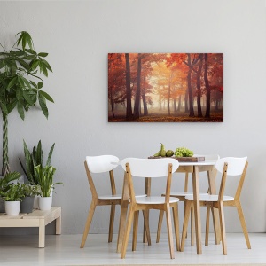 Tablou canvas - Simte, Copac, Ceata, Toamna, Frunze, 50 x 80 cm - Img 4