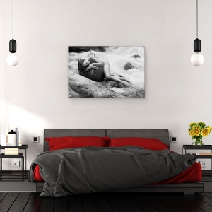 Tablou canvas - Soapta Raului, Ochii Inchisi, Stare De Spirit, Emotie, Sentiment, Rau, 60 x 90 cm - Img 3