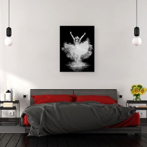 Tablou canvas - Spargerea Pulberelor, Praf, Faina, Balerina, Balet, 60 x 80 cm - Img 3