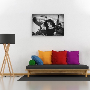 Tablou canvas - Spiritul Aventurii, Portret, Fata, Vechi, Stil, Actrita, 60 x 90 cm - Img 2