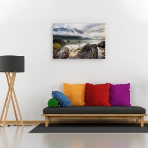 Tablou canvas - Stancile, Apa, Clar, Inca, Senin, 60 x 90 cm - Img 2