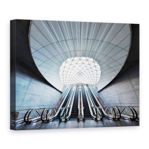 Tablou canvas - Statia Malma, Scara Rulanta, Arhitectura, Perspectiva, Subteran, Metrou, 50 x 70 cm
