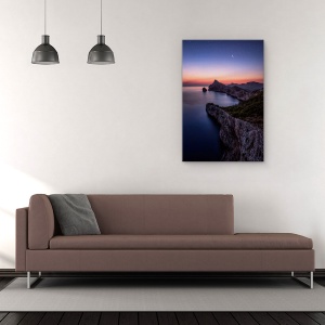 Tablou Canvas - Stralucire Timpurie, Noapte, Coasta, Recif, Stanca, 80 x 120 cm - Img 2