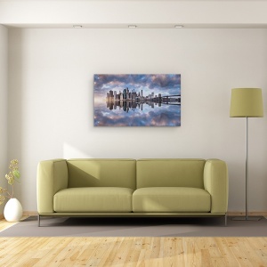 Tablou canvas - Sua, Oras, Orizont, Cladire, Apus, Calatorie, 50 x 80 cm - Img 2