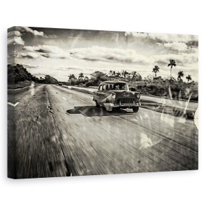Tablou canvas - Taxi Havana, Masina, Vehicul, Transport, 80 x 120 cm