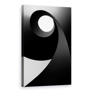 Tablou canvas - Timpul Pentru Lumina, Scari, Metal, Negru, Spiral, 60 x 90 cm