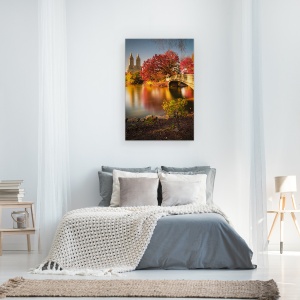 Tablou canvas - Toamna In Central Park, Manhattan, Oras, Toamna, Toamna, 40 x 60 cm - Img 3