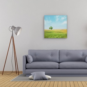 Tablou Canvas - Totul E Bine, Copac, Peisaj, Vara, Singur, 90 x 90 cm - Img 2