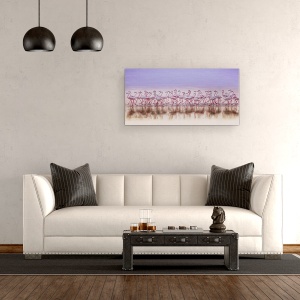 Tablou canvas - Tovarasi In Culori, Kuweit, Panorama, Flamingo, Turma, 50 x 100 cm - Img 2