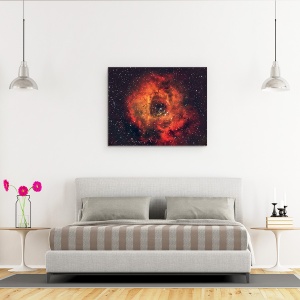 Tablou canvas - Trandafirul Din Cer, Floare, Foc, Flacara, 60 x 75 cm - Img 3
