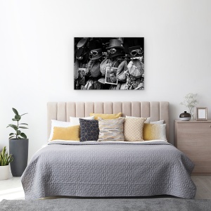 Tablou canvas - Trece Cu Vederea, Steampunk, Palarii, Magazin, Cumparaturi, Ochelari, 75 x 100 cm - Img 3