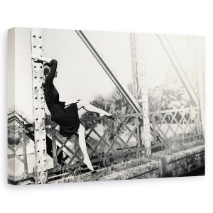 Tablou canvas - Trecutul, Pod, Retro, Vintage, Nostalgie, Alb-Negru, 40 x 60 cm