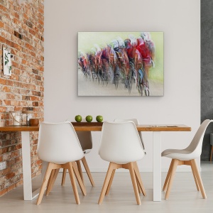Tablou canvas - Trenul, Blurat, Incetosat, Actiune, Bicicleta, Bicicleta, 60 x 80 cm - Img 4