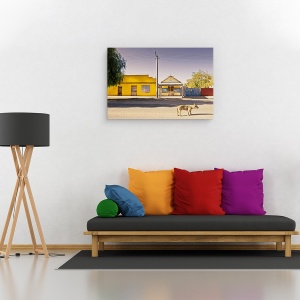 Tablou canvas - Ultimul Care Pleaca, Caine, Oras, Pet, Singuratic, 60 x 90 cm - Img 2