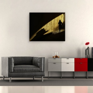 Tablou canvas - Umbra, Galben, Umbra, Strada, Tunel, Femeie, 60 x 75 cm - Img 2