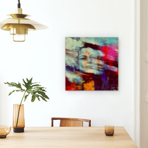 Tablou Canvas - Umbre, Pictura, Portret, Filtru, Vopsea, Fata, 60 x 60 cm - Img 4