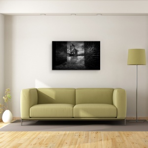 Tablou canvas - Urmareste-L Pe Sherlock, Londra, Arhitectura, Tower Bridge, Pod, Alb-Negru, 50 x 80 cm - Img 2