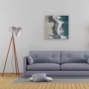 Tablou canvas - Valuri Care Ruleaza, Plaja, Fuga, Lofoten, Moskenesoya, Valuri, 60 x 60 cm - Img 2