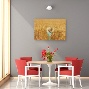 Tablou canvas - Vara, Camp, Semanatura, Copil, 40 x 60 cm - Img 4