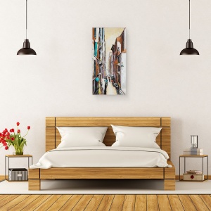 Tablou canvas - Venetia, Oras, Canalul Ingust, Pictura, 50 x 100 cm - Img 3