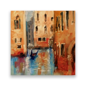 Tablou Canvas - Venetia, Oras, Cladiri, Pictura, Vara, 60 x 60 cm