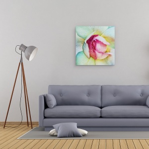 Tablou canvas - Viata In Roz, Floare, Trandafir, Petala, 90 x 90 cm - Img 2
