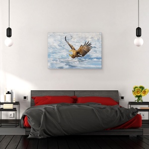 Tablou canvas - Vin, Natura, Pasare, Animal, Vultur, Gheata, 60 x 90 cm - Img 3