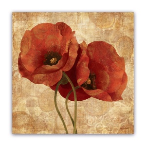 Tablou Canvas - Vintage, Floral, Papadii, 60 x 60 cm