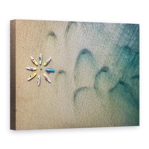 Tablou canvas - Yoga Aeriana, Plaja, Stea, Bord, Placi, 50 x 70 cm