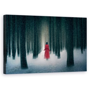 Tablou canvas - Zi Cu Zapada, Scufita Rosie, Fantezie, Basm, Poveste, 50 x 80 cm